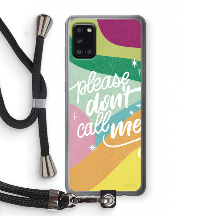 Don't call: Samsung Galaxy A31 Transparant Hoesje met koord