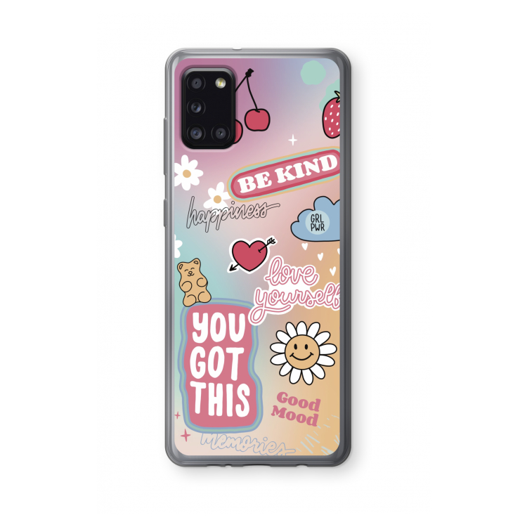 Positivity: Samsung Galaxy A31 Transparant Hoesje