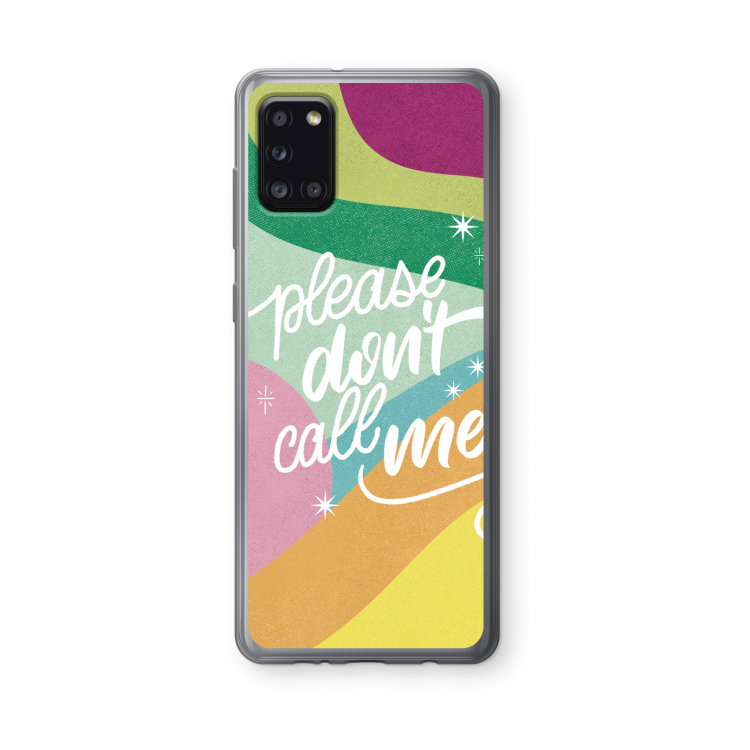 Don't call: Samsung Galaxy A31 Transparant Hoesje