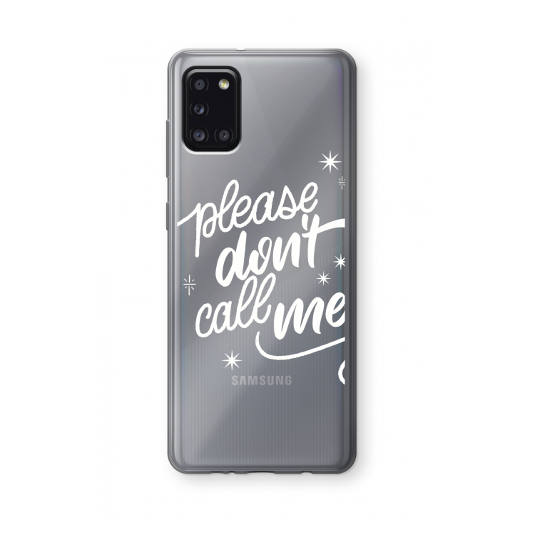 Don't call: Samsung Galaxy A31 Transparant Hoesje