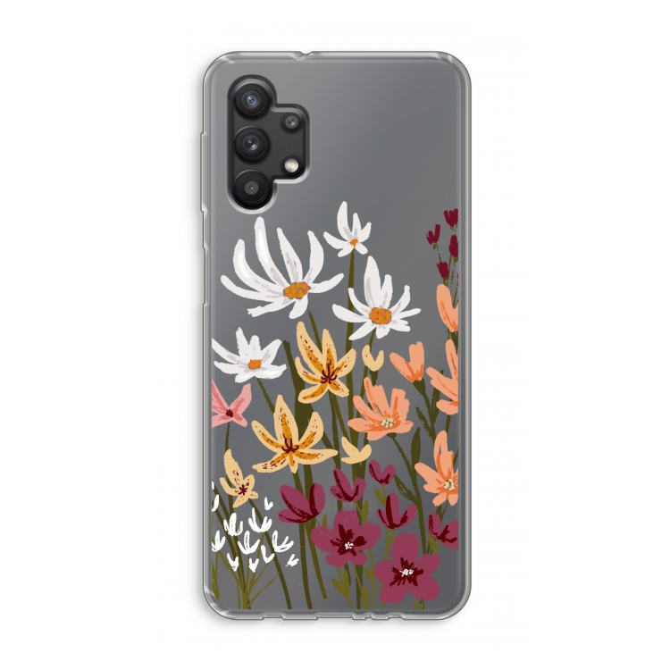 Painted wildflowers: Samsung Galaxy A32 5G Transparant Hoesje