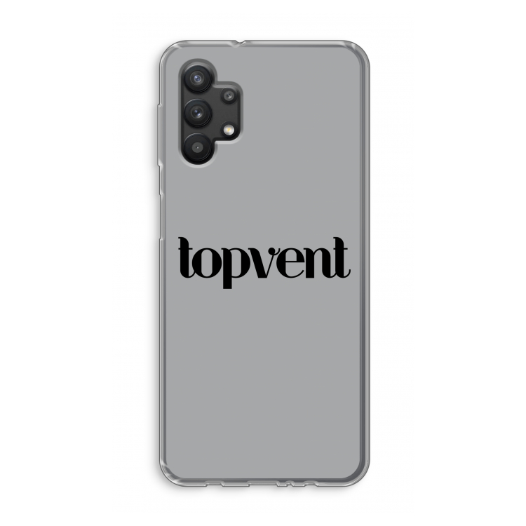 Topvent Grijs Zwart: Samsung Galaxy A32 5G Transparant Hoesje
