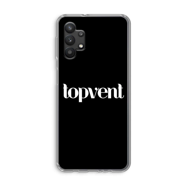 Topvent Zwart: Samsung Galaxy A32 5G Transparant Hoesje