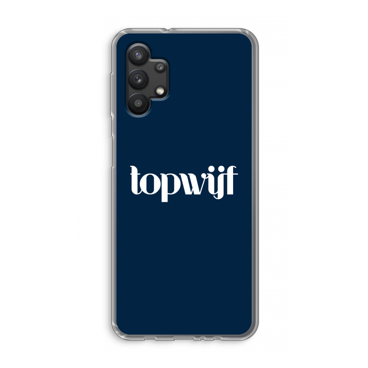 Topwijf Navy: Samsung Galaxy A32 5G Transparant Hoesje