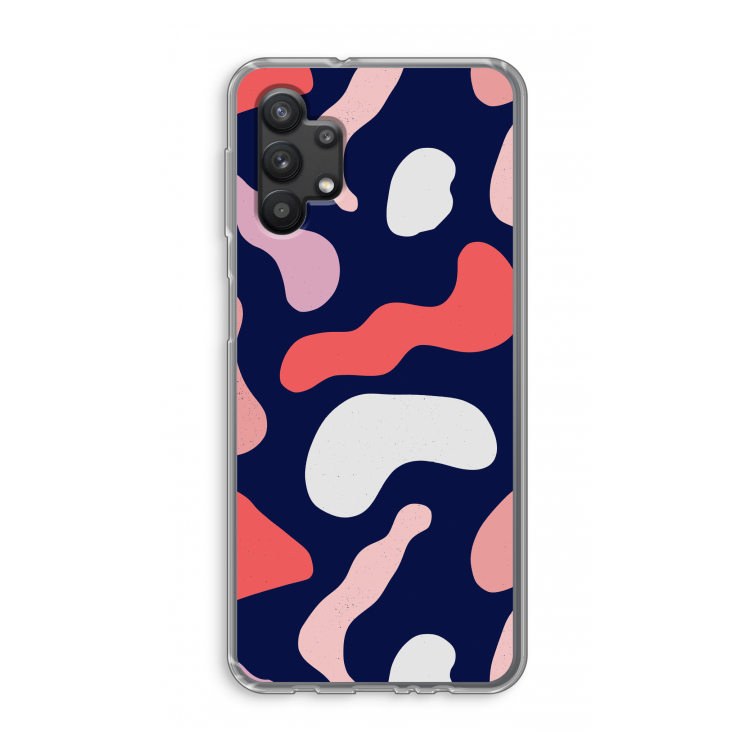 Memphis Shapes Pink: Samsung Galaxy A32 5G Transparant Hoesje