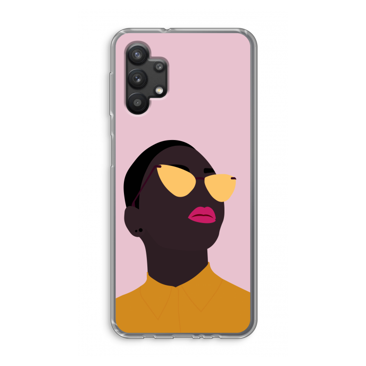 Yellow glasses: Samsung Galaxy A32 5G Transparant Hoesje