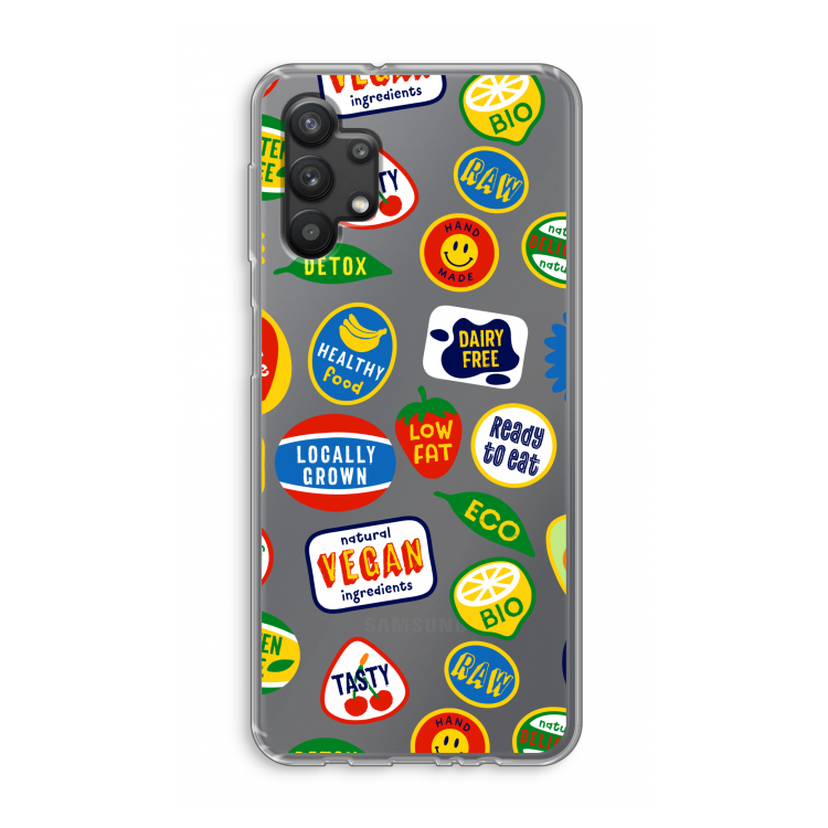 Fruitsticker: Samsung Galaxy A32 5G Transparant Hoesje