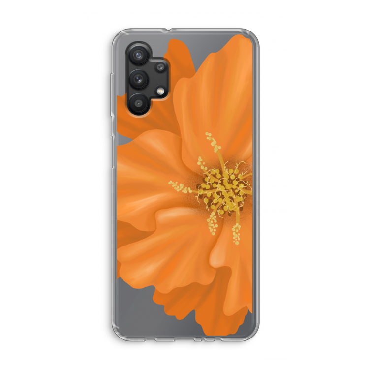 Orange Ellila flower: Samsung Galaxy A32 5G Transparant Hoesje