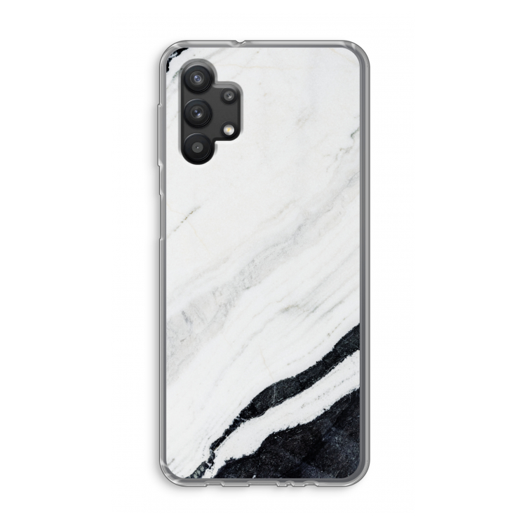 Elegante marmer: Samsung Galaxy A32 5G Transparant Hoesje