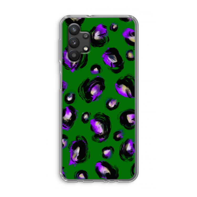 Green Cheetah: Samsung Galaxy A32 5G Transparant Hoesje