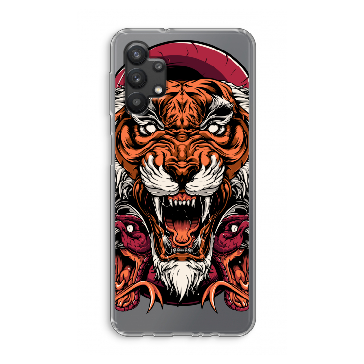 Tiger and Rattlesnakes: Samsung Galaxy A32 5G Transparant Hoesje