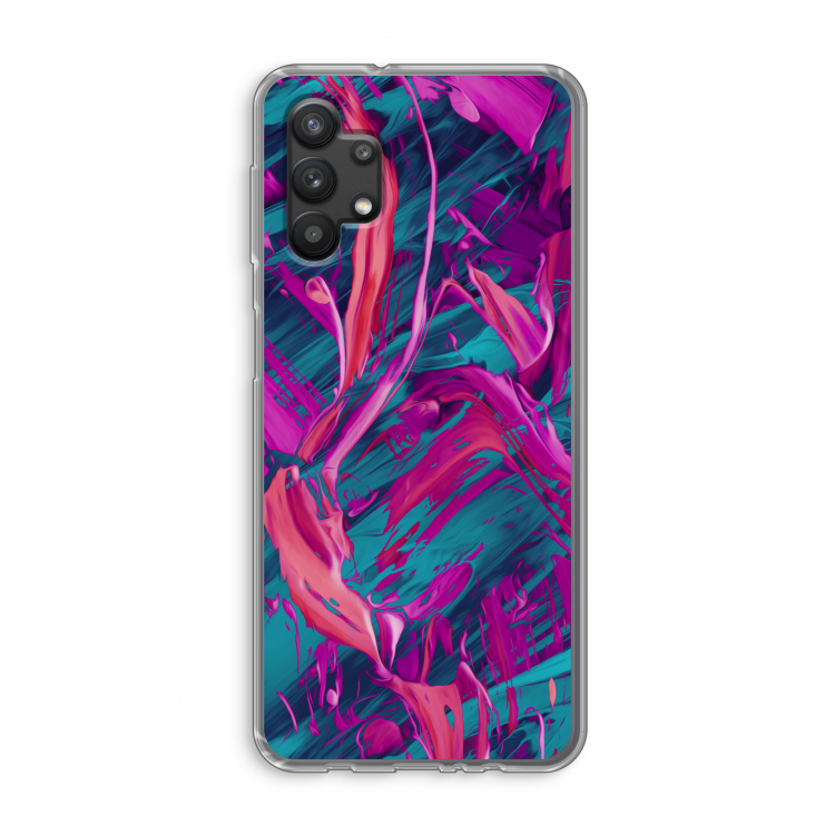 Pink Clouds: Samsung Galaxy A32 5G Transparant Hoesje
