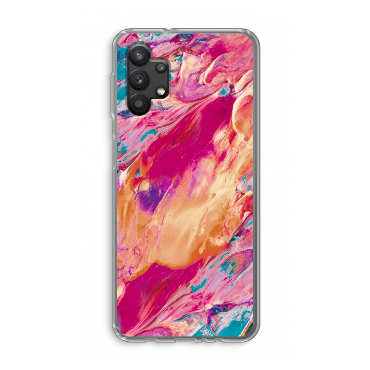 Pastel Echoes: Samsung Galaxy A32 5G Transparant Hoesje