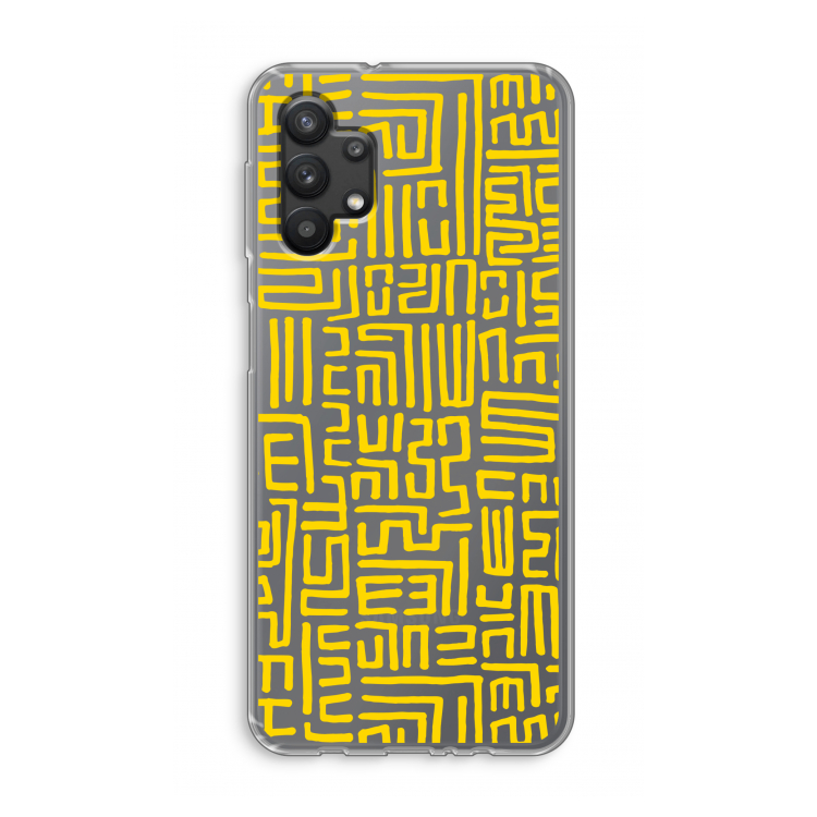 Majorelle Blue Print: Samsung Galaxy A32 5G Transparant Hoesje