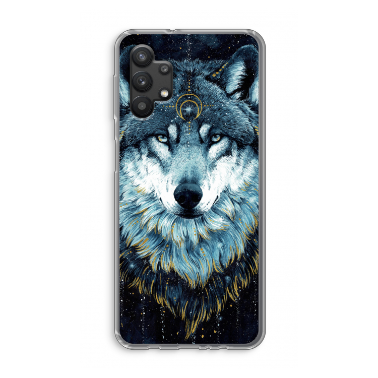 Darkness Wolf: Samsung Galaxy A32 5G Transparant Hoesje