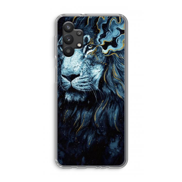 Darkness Lion: Samsung Galaxy A32 5G Transparant Hoesje