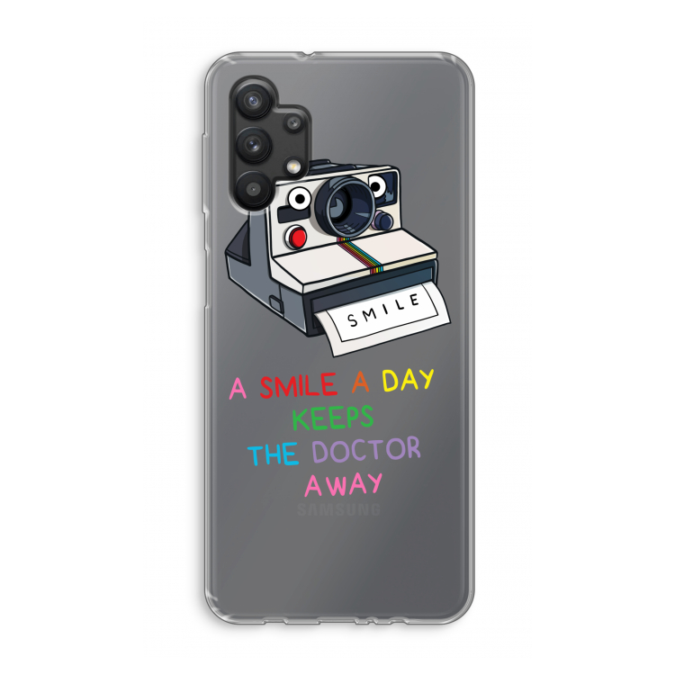 Smile: Samsung Galaxy A32 5G Transparant Hoesje