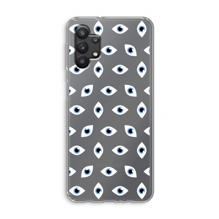 Eyes pattern: Samsung Galaxy A32 5G Transparant Hoesje