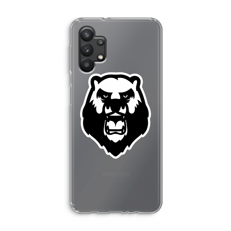 Angry Bear (white): Samsung Galaxy A32 5G Transparant Hoesje