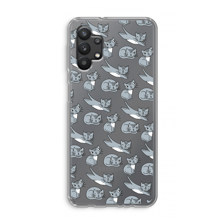 Poezen: Samsung Galaxy A32 5G Transparant Hoesje