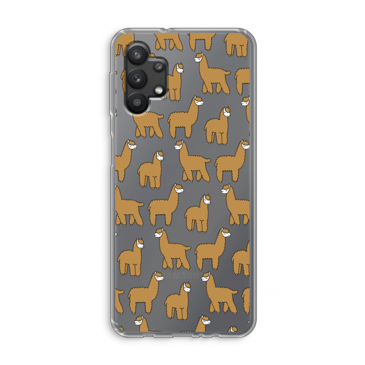 Alpacas: Samsung Galaxy A32 5G Transparant Hoesje