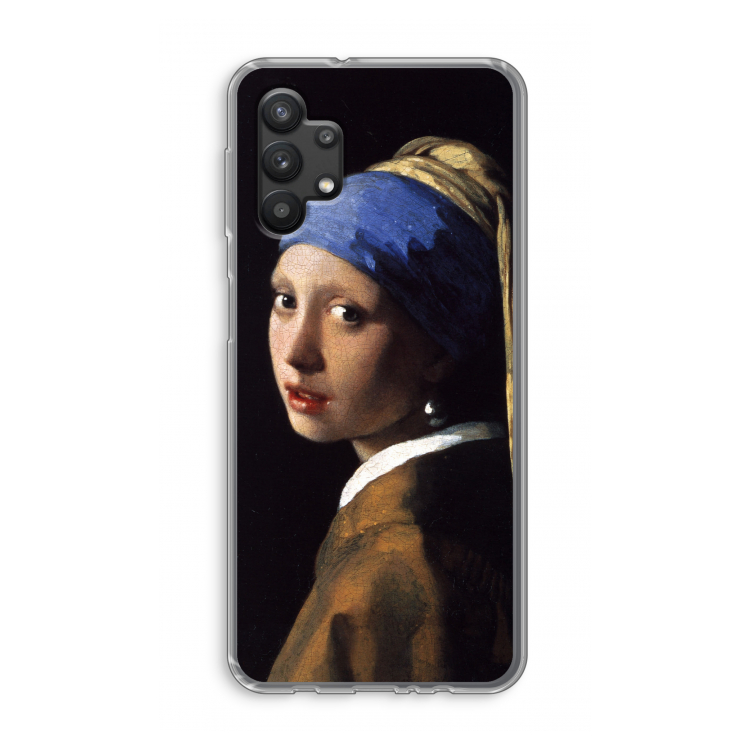 The Pearl Earring: Samsung Galaxy A32 5G Transparant Hoesje