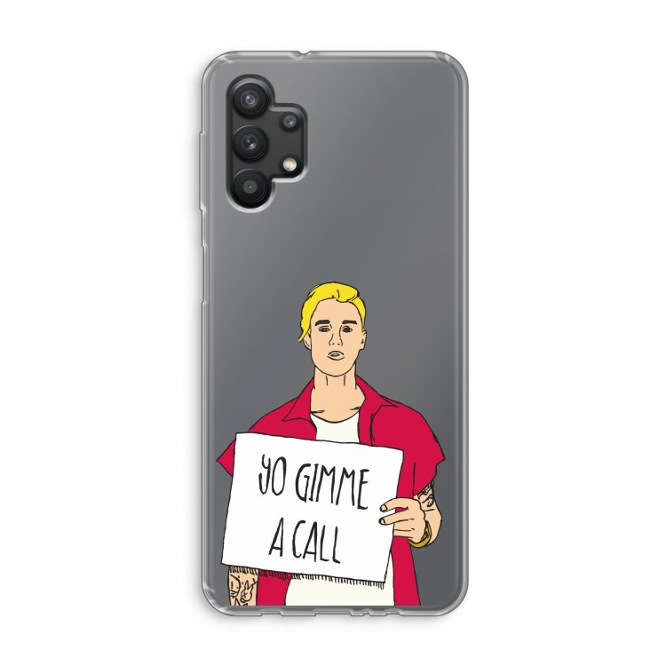 Gimme a call: Samsung Galaxy A32 5G Transparant Hoesje