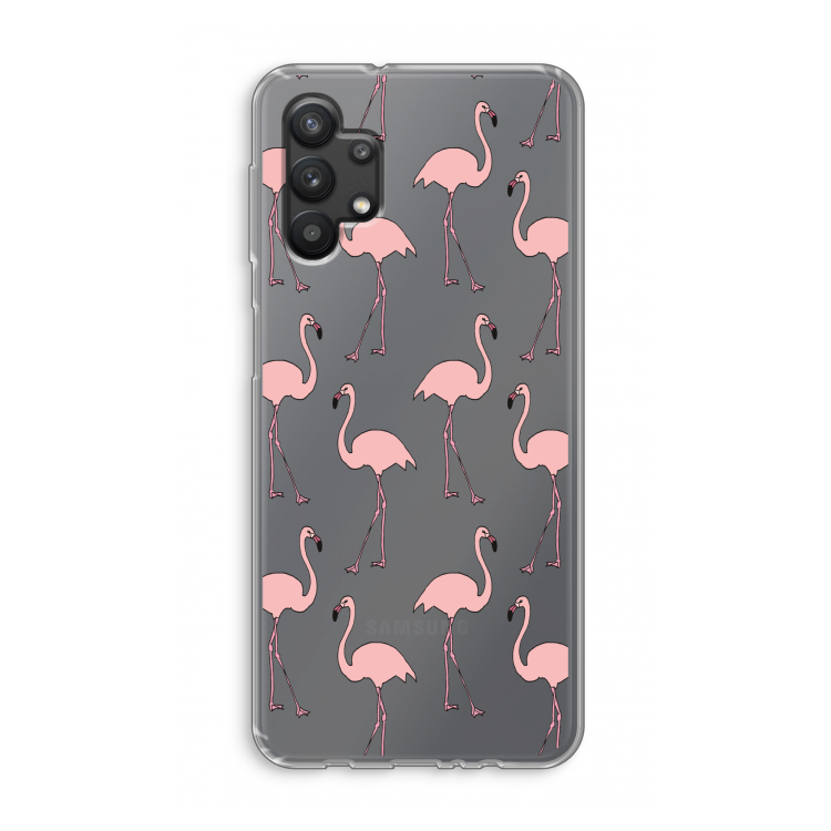 Anything Flamingoes: Samsung Galaxy A32 5G Transparant Hoesje