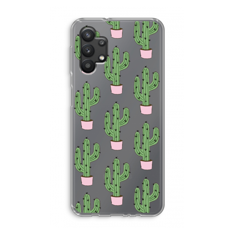 Cactus Lover: Samsung Galaxy A32 5G Transparant Hoesje