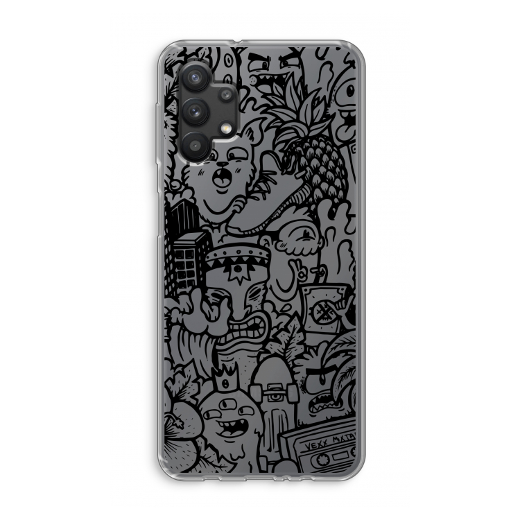 Vexx Black Mixtape: Samsung Galaxy A32 5G Transparant Hoesje
