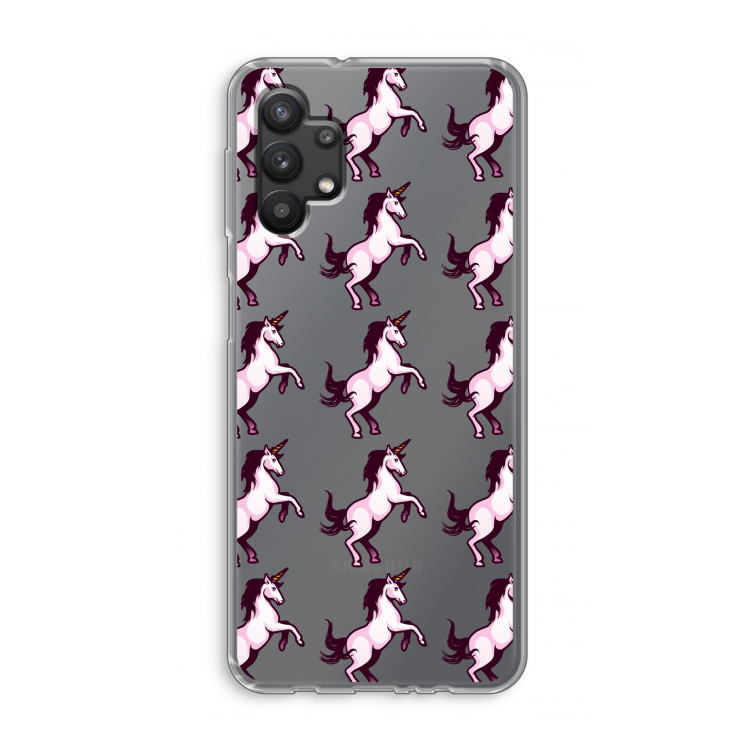 Musketon Unicorn: Samsung Galaxy A32 5G Transparant Hoesje