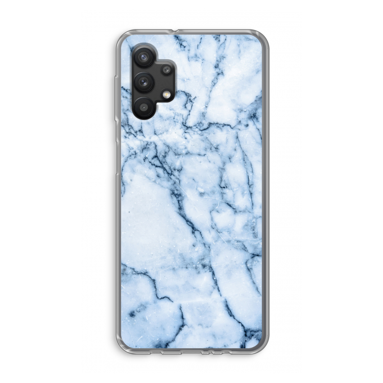 Blauw marmer: Samsung Galaxy A32 5G Transparant Hoesje