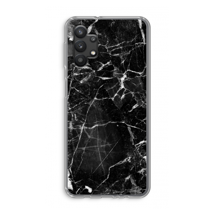 Zwart Marmer 2: Samsung Galaxy A32 5G Transparant Hoesje