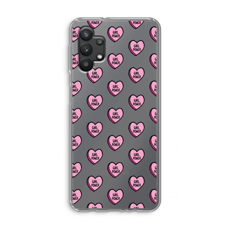 GIRL POWER: Samsung Galaxy A32 5G Transparant Hoesje