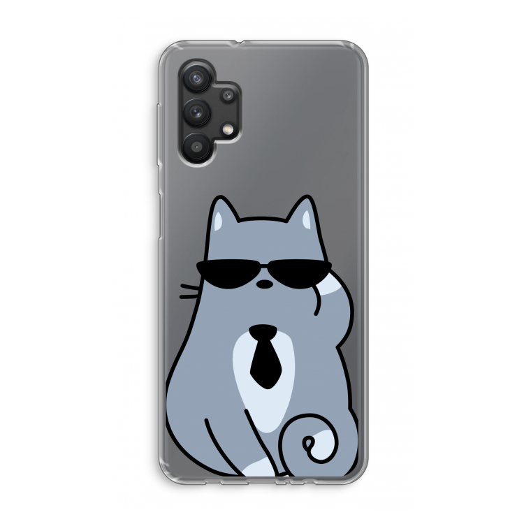 Cool cat: Samsung Galaxy A32 5G Transparant Hoesje