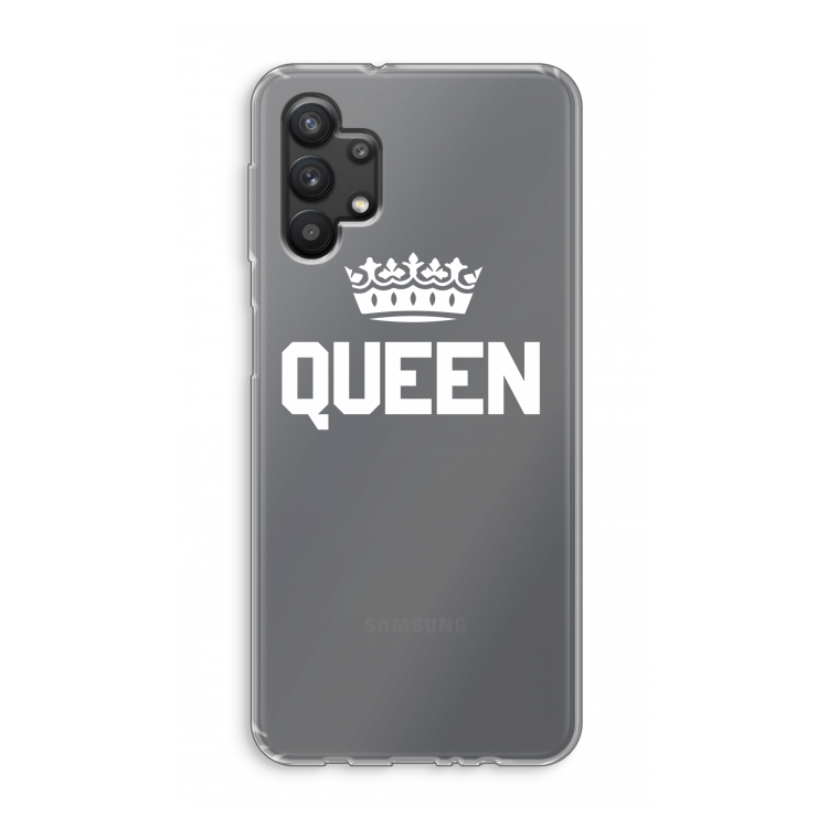 Queen zwart: Samsung Galaxy A32 5G Transparant Hoesje