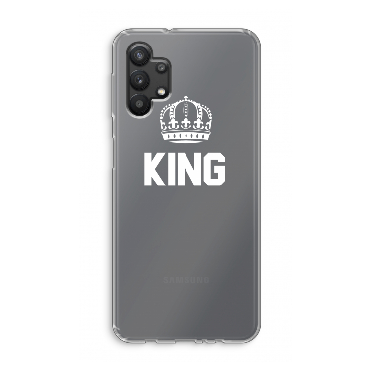 King zwart: Samsung Galaxy A32 5G Transparant Hoesje