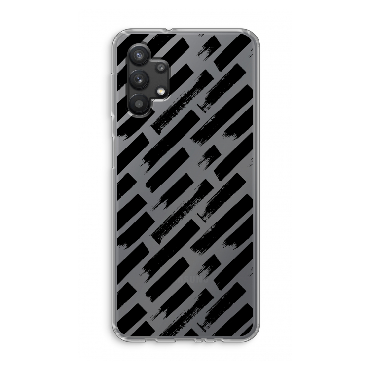 Zwarte vegen: Samsung Galaxy A32 5G Transparant Hoesje