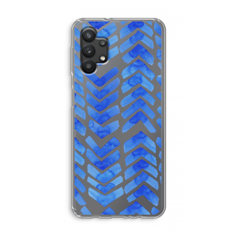 Blauwe pijlen: Samsung Galaxy A32 5G Transparant Hoesje