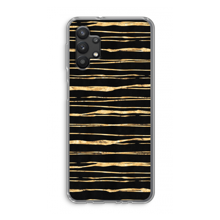 Gouden strepen: Samsung Galaxy A32 5G Transparant Hoesje