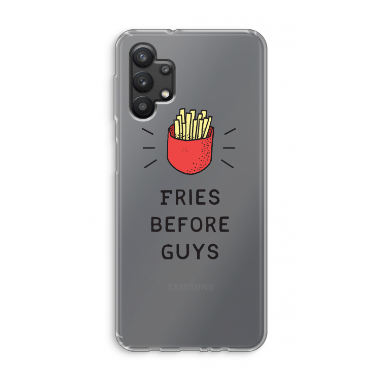 Fries before guys: Samsung Galaxy A32 5G Transparant Hoesje