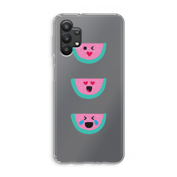 Smiley watermeloen: Samsung Galaxy A32 5G Transparant Hoesje