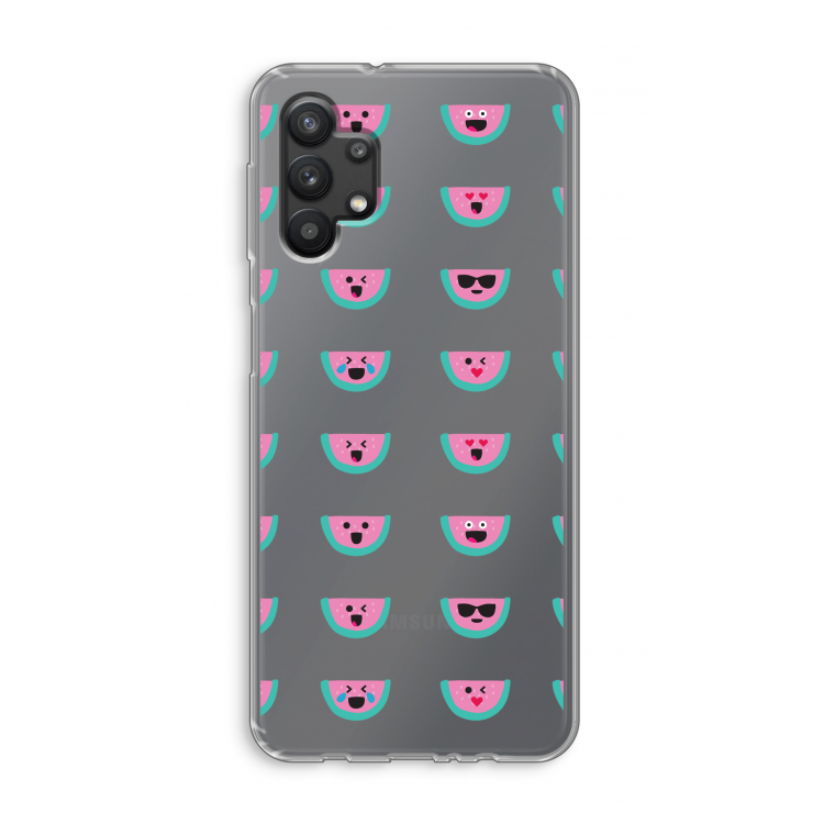 Smiley watermeloenprint: Samsung Galaxy A32 5G Transparant Hoesje