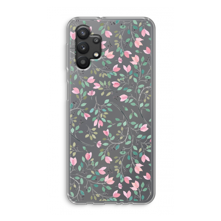 Sierlijke bloemen: Samsung Galaxy A32 5G Transparant Hoesje