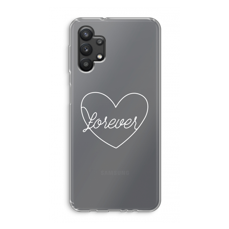 Forever heart pastel: Samsung Galaxy A32 5G Transparant Hoesje