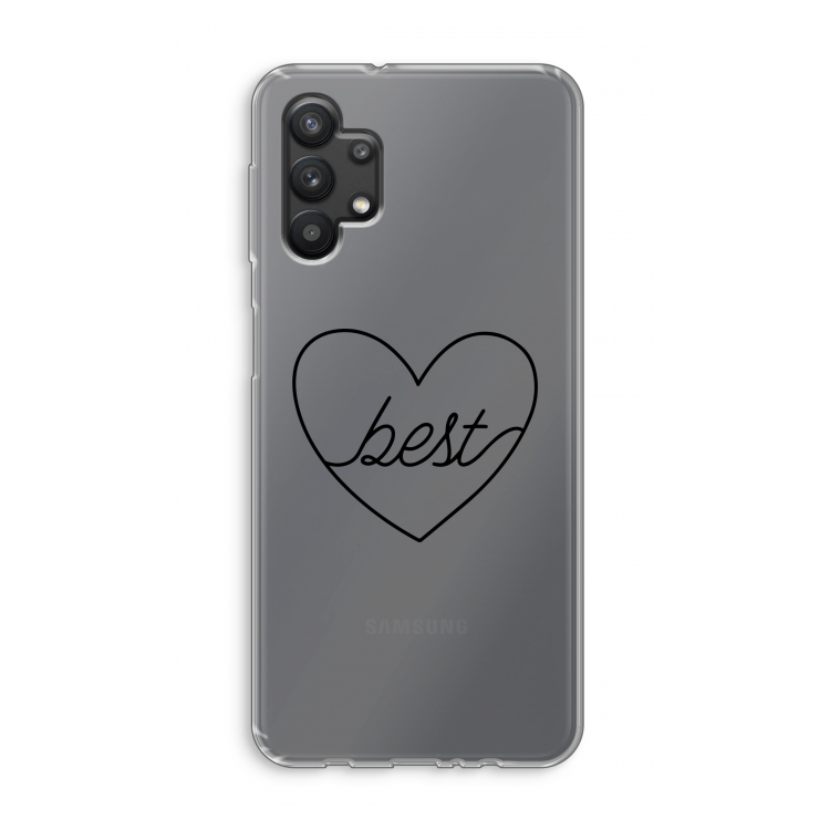 Best heart black: Samsung Galaxy A32 5G Transparant Hoesje