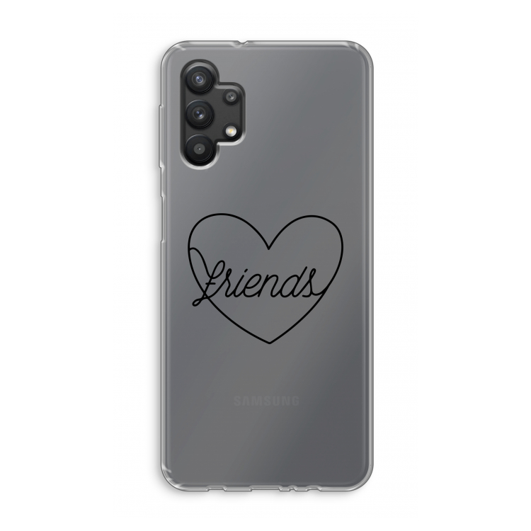 Friends heart black: Samsung Galaxy A32 5G Transparant Hoesje