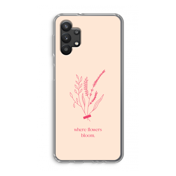 Where flowers bloom: Samsung Galaxy A32 5G Transparant Hoesje