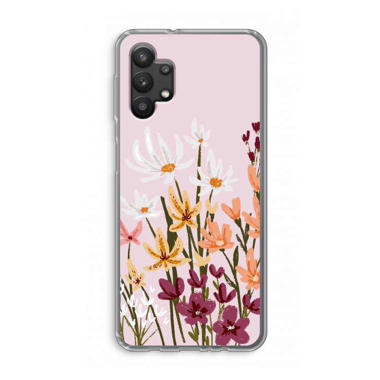 Painted wildflowers: Samsung Galaxy A32 5G Transparant Hoesje