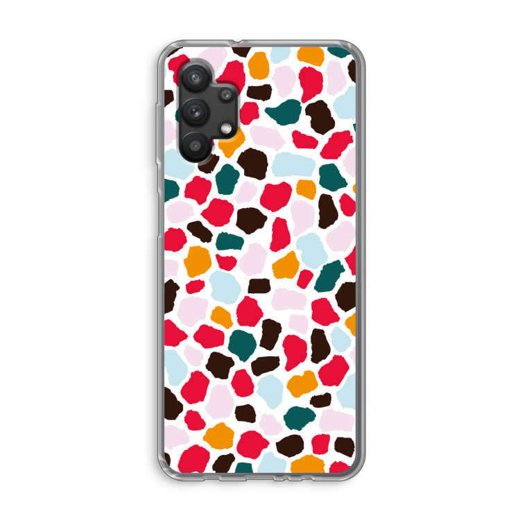 Colored Giraffe: Samsung Galaxy A32 5G Transparant Hoesje